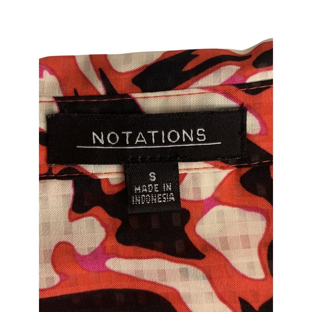 Womens Button-Up Blouse Long Sleeve Animal Print Polyester Red Black Size Small - Picture 7 of 12